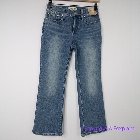 New! Madewell Petite Kick‎ Out Crop Jeans oneida wash, size 26P - Picture 3 of 15